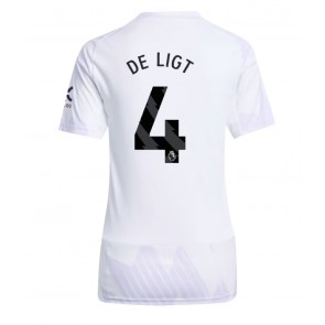 Manchester United Matthijs de Ligt #4 Replika Bortatröja Damer 2025-26 Kortärmad